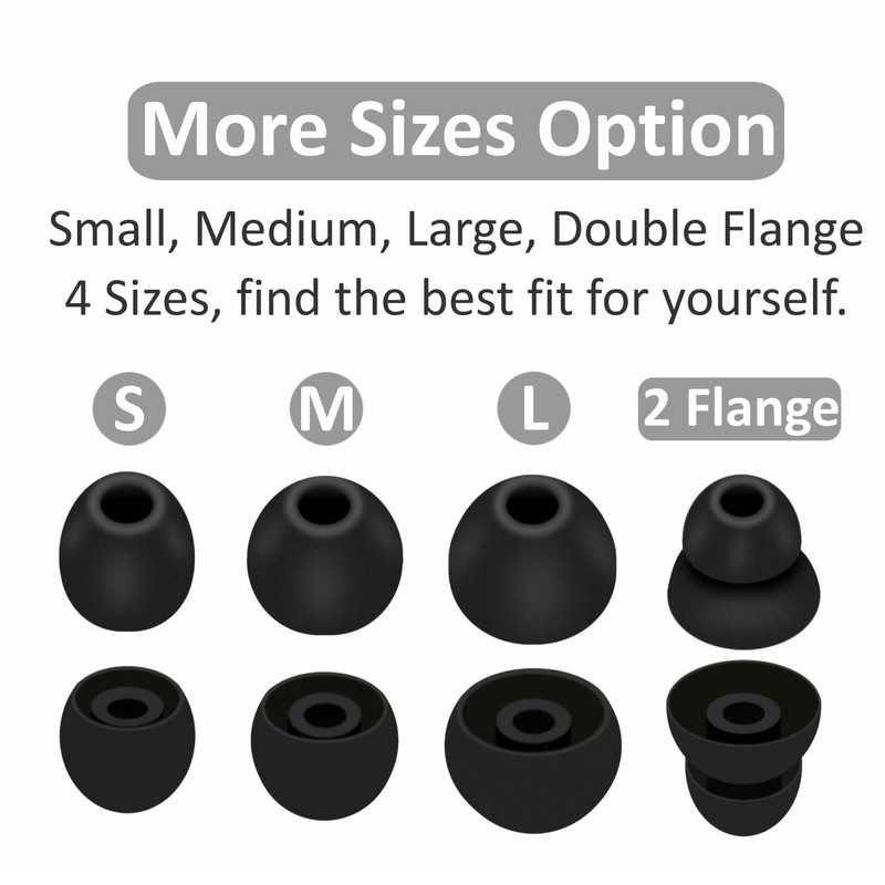 8 Pairs Powerbeats Pro Ear Tips Buds, 4 Size Replacement