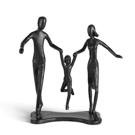 Sziqiqi 6th Anniversary Wedding Gift: Iron Anniversary Wedding Gifts for Him Her Couple Husand Wife Parents - Couple Gifts for Valentines Christmas - Iron Family of 3 Figurine