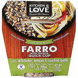 Kitchen & Love Artichoke, Lemon, and Roasted Garlic Farro Quick Meal, Single