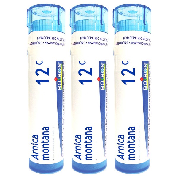 Boiron Arnica Montana 12c Homeopathic Medicine for Muscle Pain and Stiffness - 3 Pack (Total 240 Pellets