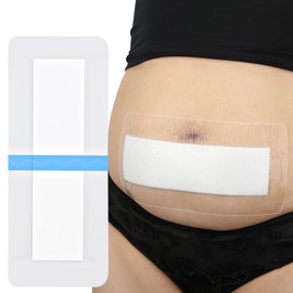 20 Pcs Waterproof C Section Shower Cover 4"x12" Tummy Tuck Scar Hysterectomy Incision Protector Bandages C-Section Recovery Must Haves for Stomach Belly Surgery Wound Dressing