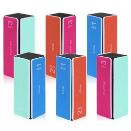 COMNICO Pack of 6 Nail Polishing Block, Nail Files Block, 4 Stage Removes Edges and Instantly Creates a High Gloss Professional Nail Files Polisher