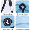 MIFENDUCT Portable Mesh Shower Caddy with Adjustable Strap (Blue)