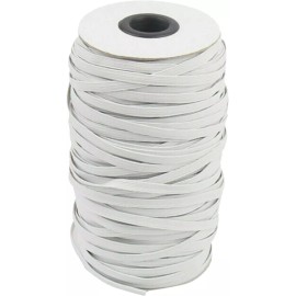 Unbranded WHITE 1/4" Sewing ELASTIC ~ Sold in 10 Yard Increments ~ Face Masks, Diapers, +