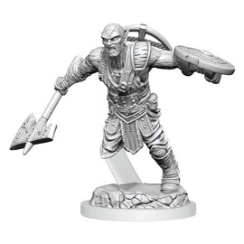 D&D Nolzur's Marvelous Miniatures: Wave 20: Earth Genasi Fighter - Unpainted and Primed - Tabletop RPG Games TTRPG
