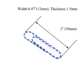 HAHIYO Paper Clips 2 inches (50mm) Length Striped Paperclips Vinyl Coated Prevent Scratching Tearing The Pages Sturdy Assorted Colors for Bookmark Organize Home Office School 100 Pack