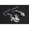 Set Squirrel Acorn Earrings Mini Bling Square Nut Forest Nature