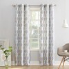 No. 918 Mikko Leaf Print Semi-Sheer Grommet Curtain Panel, 40"