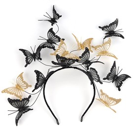 Coucoland Butterfly Fascinator Hat Derby Fascinators Boho Style Headband Butterfly Headpiece