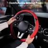 Nappa Leather Car Steering Wheel Cover for Men Women, Ultra-Thin