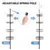 Corner Shower Caddy Tension Pole: Stainless Steel Rustproof 4-Tier Shower