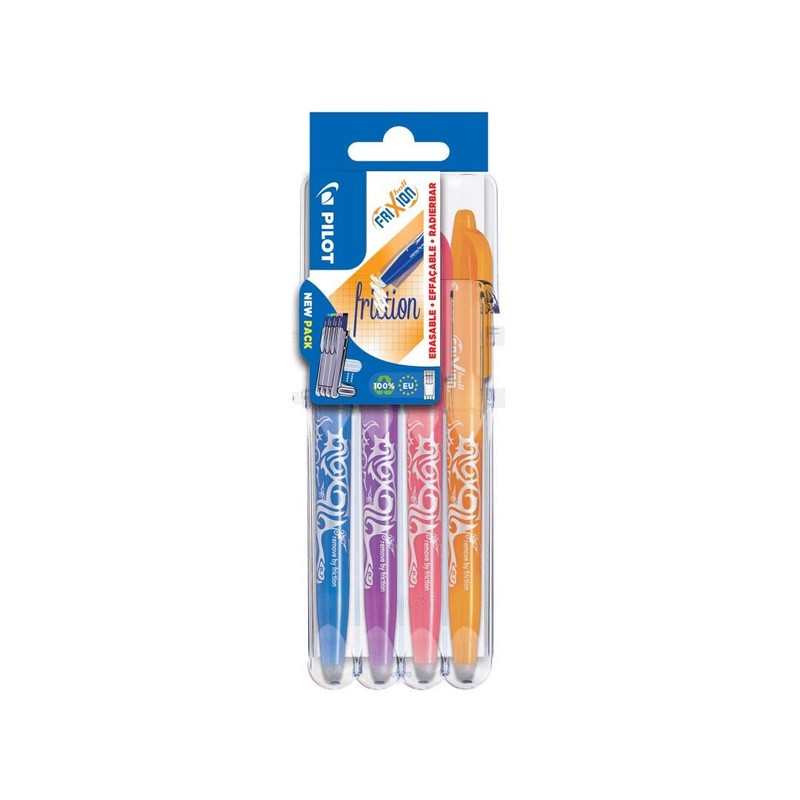 Pilot Frixion Rollerball 0.7mm Set to Go Pack of 4-