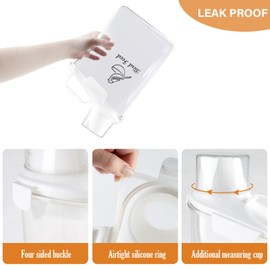 Brabtod Bird Seed Storage Container Portable-3 Qt/2.8 L Clear Pet Food Container-with Measuring Cup/Lid,Airtight Wild Bird Seed Dispenser for Storing Sunflower Seed|Squirrel proof|BPA Free-White