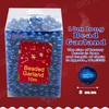 3x Blue 10M Christmas Bead Chains, Luxury Plastic Garland for