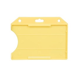 10 x Karteo Horizontal ID Holder Card Holder Card Case Holder with Split Presentation Hard Plastic Polycarbonate Available in Different Colours for Card ID Credit and Bank Card Credit Cards Service Badges Format 54 x 86 mm), White