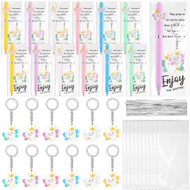 HCEWSBFD 12 Sets Tooth Fairy Wand Pen Dental Hygienist Gifts Teeth Theme Keychains Card Dentist Assistant Accessories Dental Month Preventative Classroom Craft Gifts for Office School Stationery