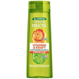Garnier Fructis Vitamine & Kraft Kräftigendes Shampoo für dünnes und zu Haarbruch neigendes Haar – mit Blutorange, Vitamin C Derivat und Biotin,300ml