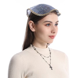 Mantveil Small Round Church Veils For Women Girls Catholic Latin Mass Head Covering Floral Lace Chapel Veils and Mantillas