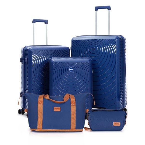 CONCEPTEN Luggage Sets 5 Piece, Suitcases with Wheels, Hardshell Suitcase