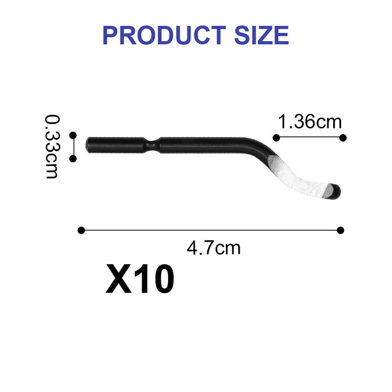 flintronic Universal deburring tool, pack of 10 replacement blades, without