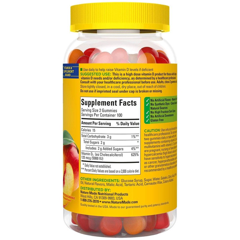 Nature Made Extra-Strength Vitamin D3 5000 IU (125 mcg) Gummies