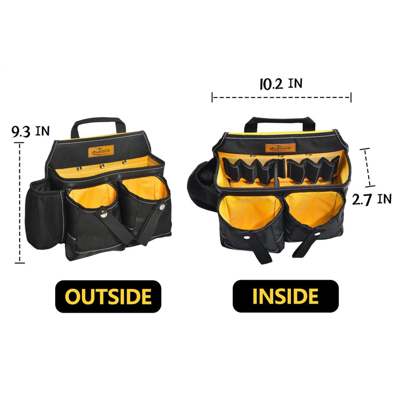 Aupofit Comfortable Tough Thick 7-Piece Tool Belt with Suspenders 32
