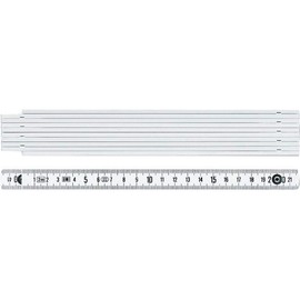 4317784787741 2978 Folding Ruler Wooden 2 m x 16 mm White Fortis