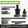SUNHZMCKP 3/8" Drive Impact Socket Set, 52 Piece Standard SAE