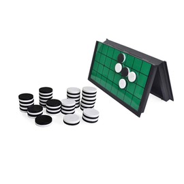 TOYANDONA 1 Set Folding Draughts Magnetic Board Game Toys Reversi Game Folding Travel Games Black White Gobang
