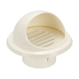 PATIKIL 3" Round Soffit Air Vents, PVC Louver Vent Cover Wall Vent Outside Caps Removable Half Spherical Dryer Air Vent Cap for Exhaust Air Ventilation HVAC System Outlet, White