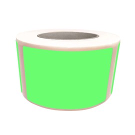 Royal Green Bright Color Labels 2x1.2 inch for Moving and Storage in Neon Green (50mm x 31mm) - 250 Pack