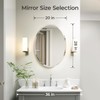 KOHROS Frameless Oval Mirror 20" x 28" Bathroom Wall Mirror
