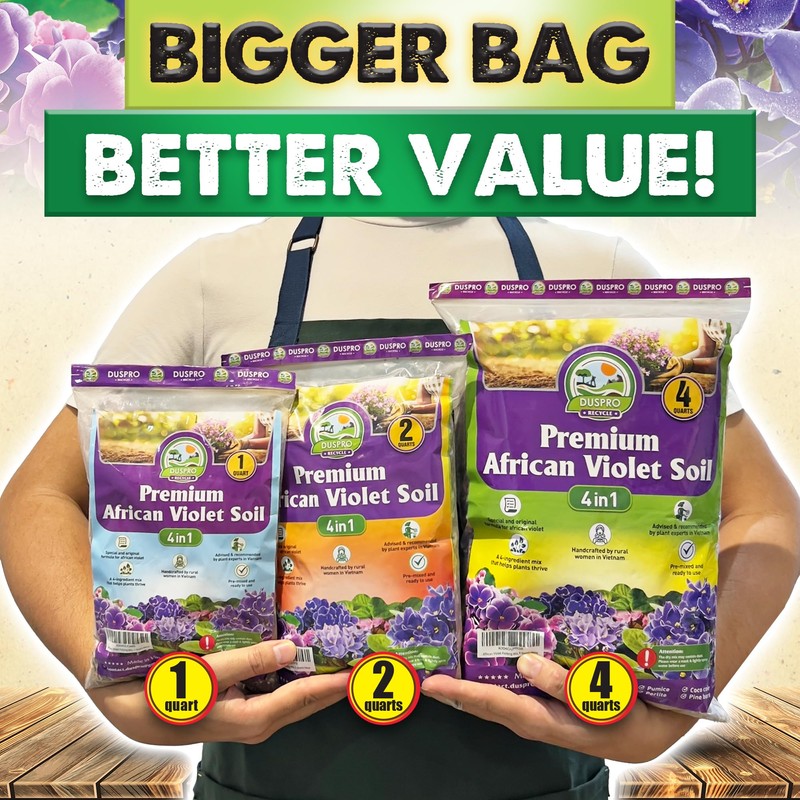 DUSPRO Recycle Premium 4-in-1 African Violet Potting Soil African Violet