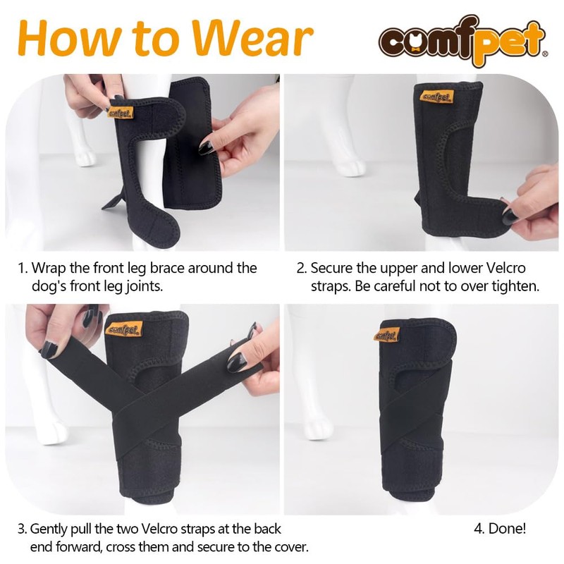 COMFPET Dog Front Leg Brace, Dog Leg Support Wrap with
