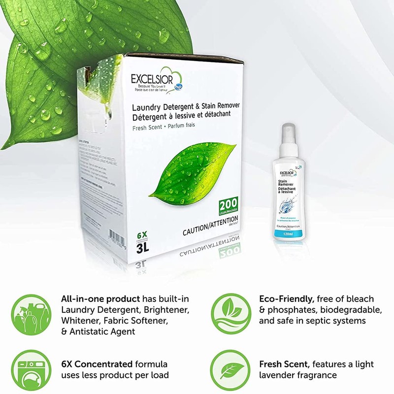 Excelsior Laundry Detergent with Stain Remover - Concentrated Liquid -