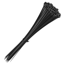 intervisio Cable Ties Extra Long 430 mm x 4.8 mm Professional High-Quality Industrial Quality Black Pack of 200