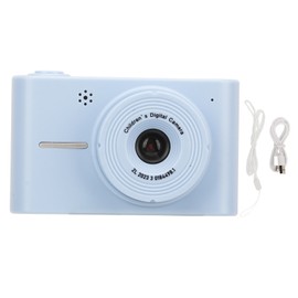 40MP 1080P Digital Camera Dual Lens 8X Zoom IPS Screen Anti Shake Photo Frame Filter Autofocus Selfie Digital Camera for Festive Gift Blue