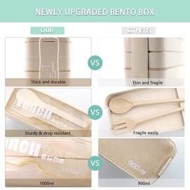 Bento Box,lunchbox mit fächern,Bento Box für Erwachsene Kinder,3Schicht Brotdose 900ml Lunchbox mit 3Fächern Besteck,Lagige Vesperdose,Erwachsene Kinder Brotbüchse zum Schule Arbeit Picknick-Beige