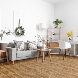 Sorbus 120 Sq. Ft. Wood Grain Floor Tiles Foam Mat EVA Interlocking Mats Tile 3/8-Inch Thick Flooring Wood Puzzle Exercise Mats w/Borders - Home Playroom Basement, Apartment, Trade Show, Baby, Dance