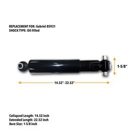 TORQUE 2 PCS Heavy Duty Shock Absorber for International 9200i SBA, 9400i SBA, 9900i, 9900ix, LoneStar, ProStar, TerraStar | Replaces 85931