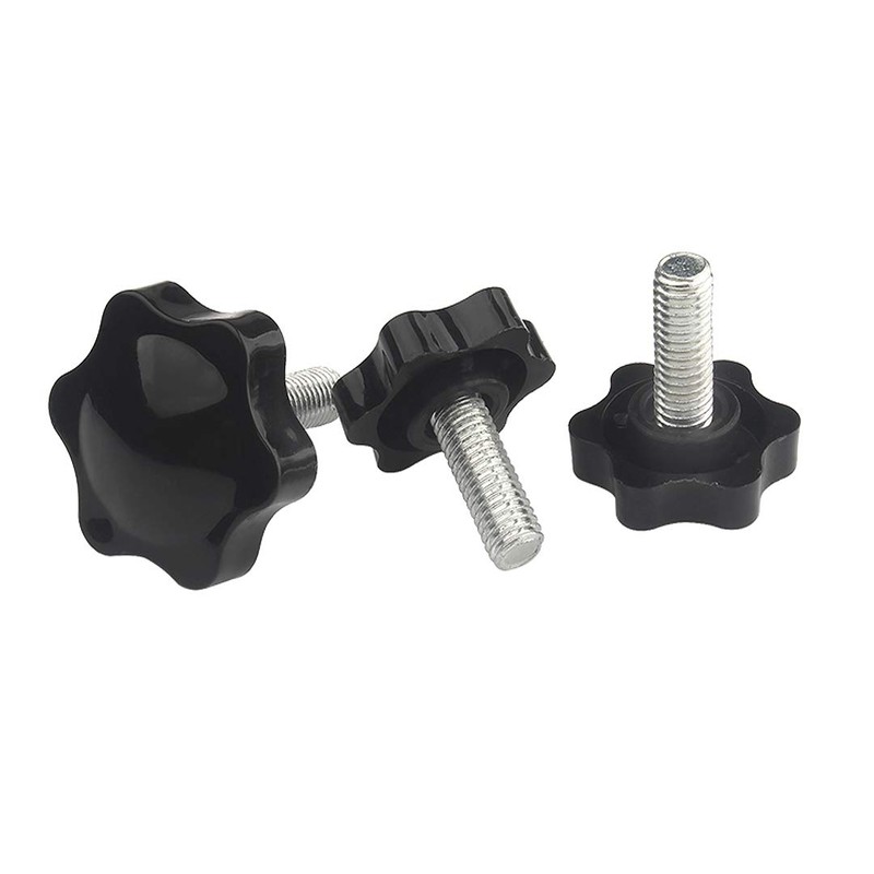 BOZONLI Thumb Screw Bolts, Six-Star Shape Head Knob Full Thread