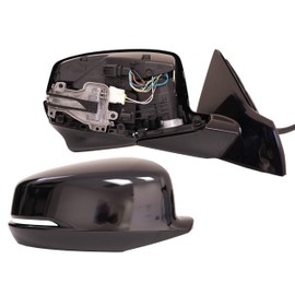 Spieg HO1321275 Passenger Side Mirror Replacement for Honda Accord 2013-2017 Power Heated Foldaway Turn Signal Light Paintable Black with Camera Hole 14 PIN (RH)