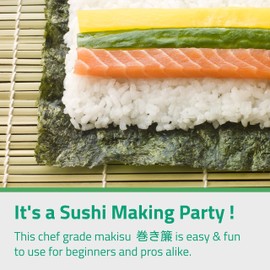 Tapete de bambú para Sushi, 24 cm x 24 cm, TETSUJIN