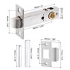 PATIKIL Round Recessed Door Lock, Stainless Steel 304 Hidden Recessed