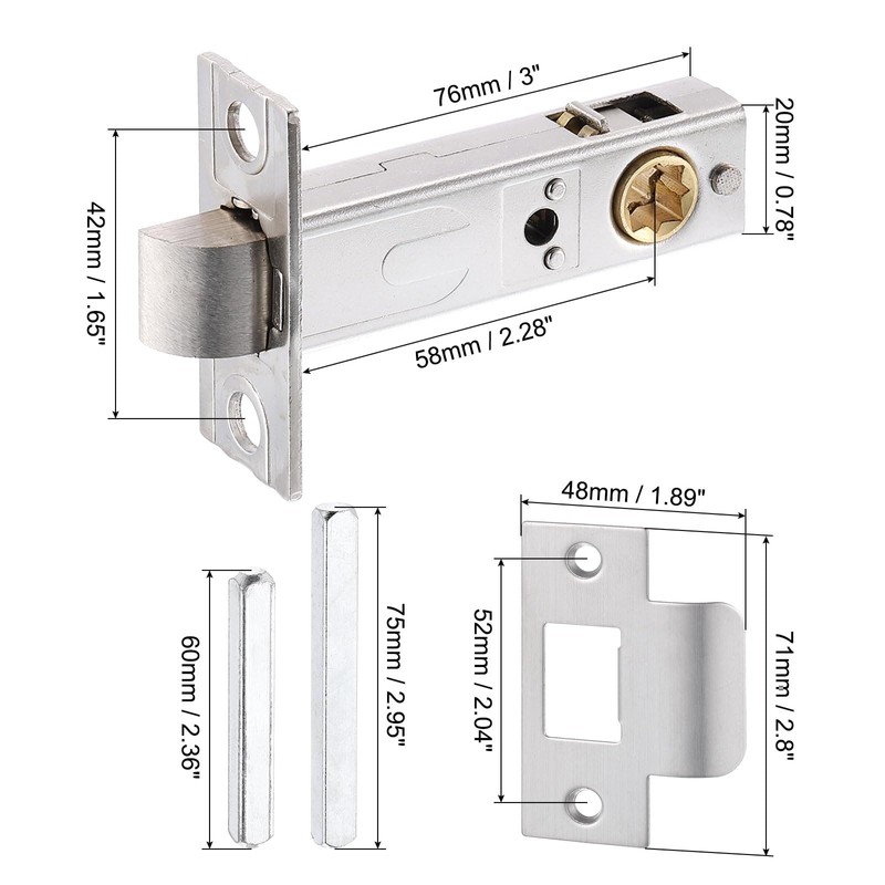 PATIKIL Round Recessed Door Lock, Stainless Steel 304 Hidden Recessed