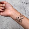 Azeeda 4 x 'Roboterstaubsauger Katze' Temporäre Tattoos - Wasserfest, Hautfreundlich