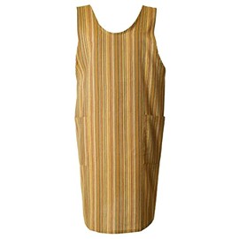 Belly Shijira Apron, Fashionable, Japanese Style Stripes, Made in Japan, Just Put On, orange