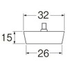 SANEI H29F-32 Rubber Plug for Bath, No Chain, Outer Diameter