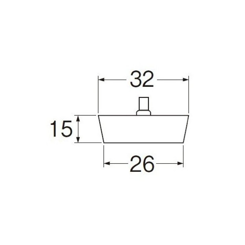 SANEI H29F-32 Rubber Plug for Bath, No Chain, Outer Diameter