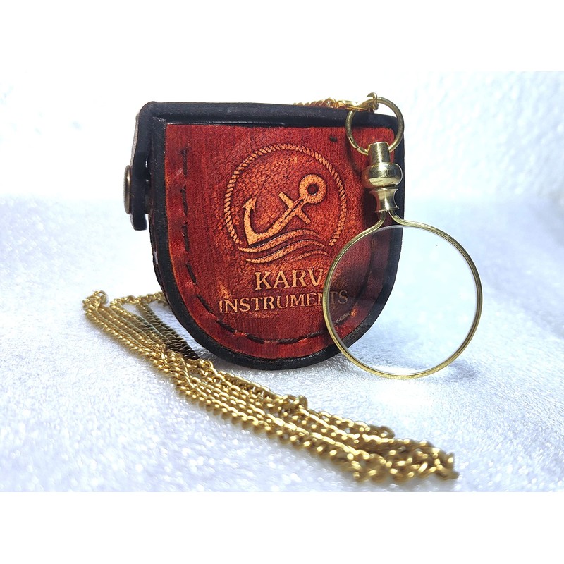 Karv Instruments Magnifying Glass, Optical Magnifier Lens with Necklace Chain